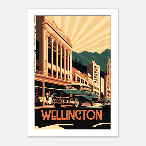 Wellington New Zealand Classic Semi-Glossy Paper Poster - Books Worth Keeping